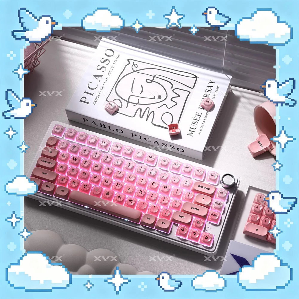 

XVX Foundation Emulsion2.0 PC Keycaps Light Transmission Keycap UV HOA Height PBT PC Keyboard Keycaps Customized PC Gifts