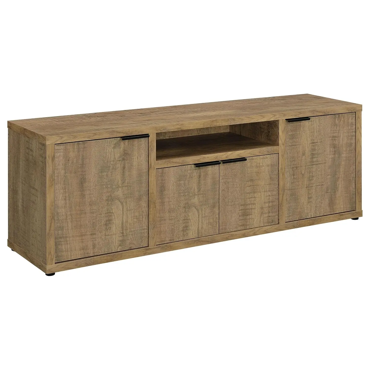 60-Inch TV Stand with Storage for Living Room, Mango Wood Finish, Customized