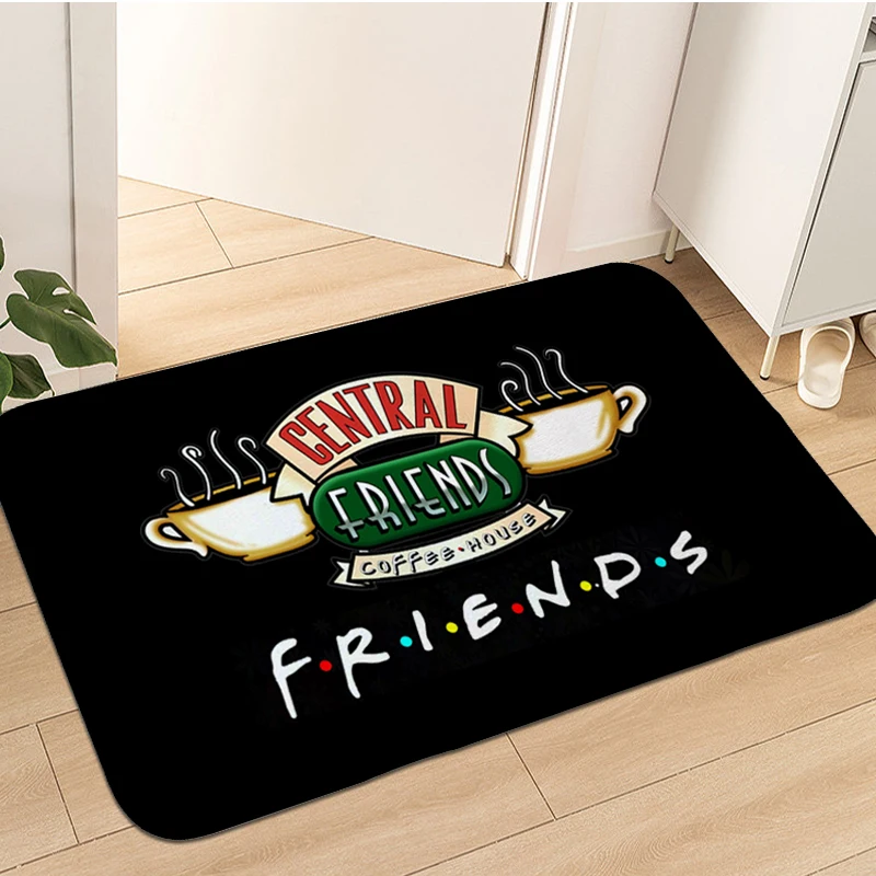 Bathroom Mat F-Friends tv Show Custom Sleeping Room Rugs Bedroom Floor Carpet Anti Slip Kitchen Treadmill Rugs Flannel Bathmat