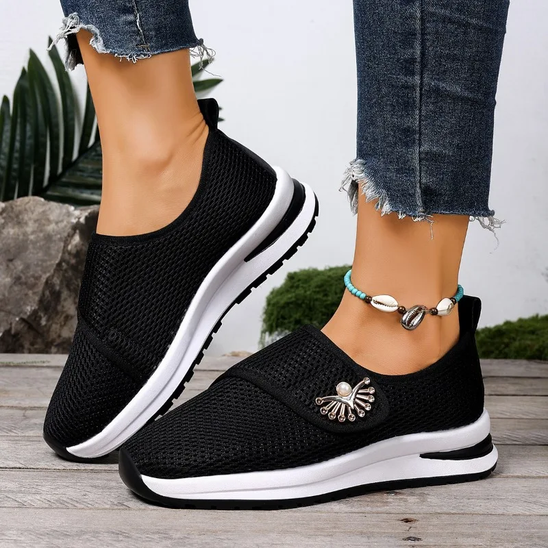 

Лидер продаж 2025, женская обувь с пряжкой и ремешком, женская вулканизированная обувь, модная удобная повседневная обувь с металлическими украшениями, большие размеры