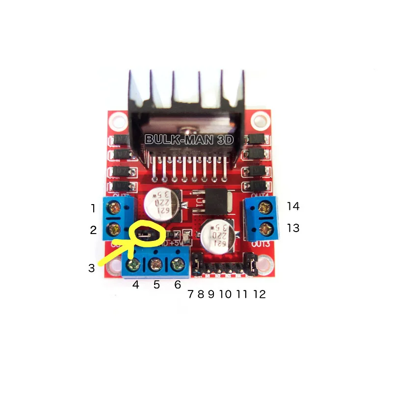 Dual H Bridge DC Stepper Motor Drive Controller Board Module L298N per Arduino Smart Car Robot ad alta potenza