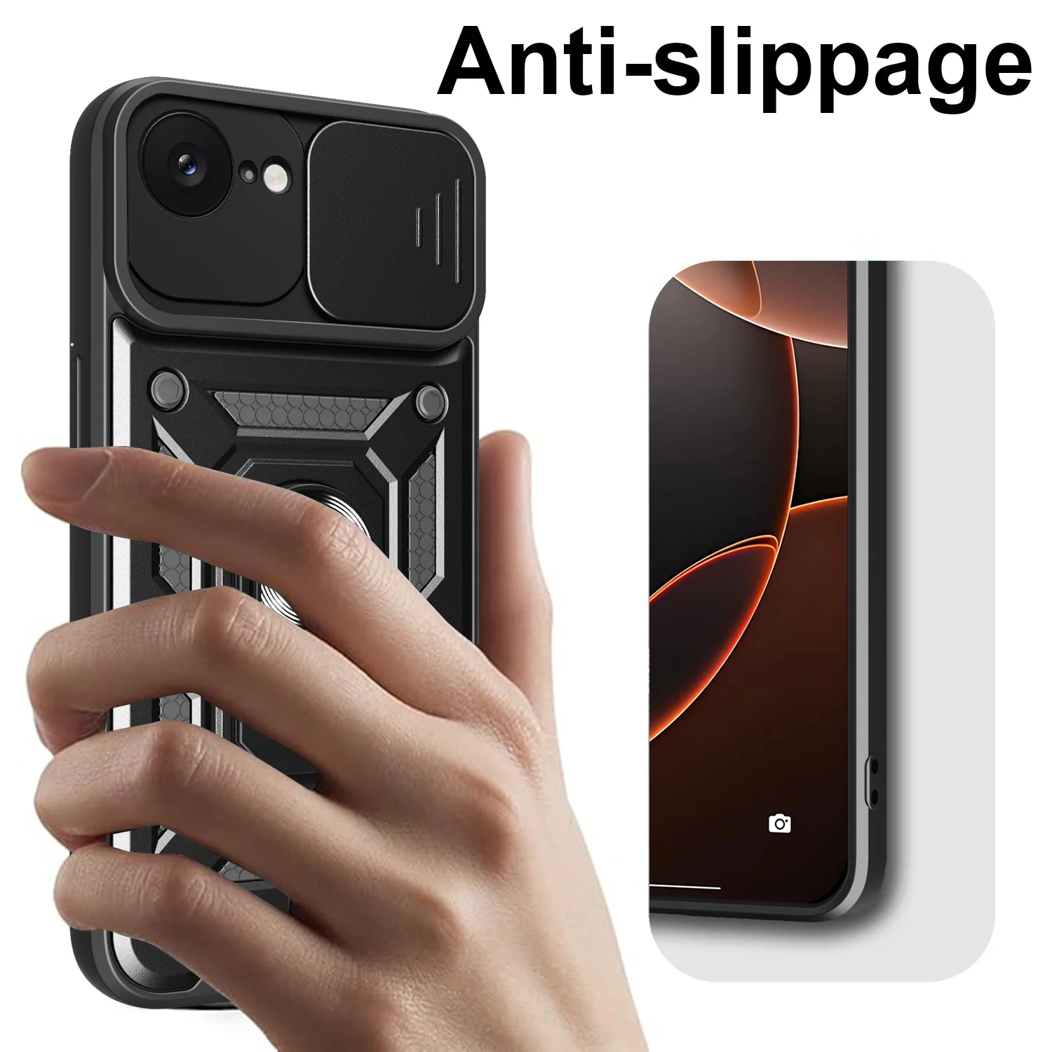 Für iphone16E SE4 Magnetische Halter Ring Stehen Kamera Protector Stoßfest Rüstung Fall Für IPHONE 16E Kamera Objektiv Schutz Fundas