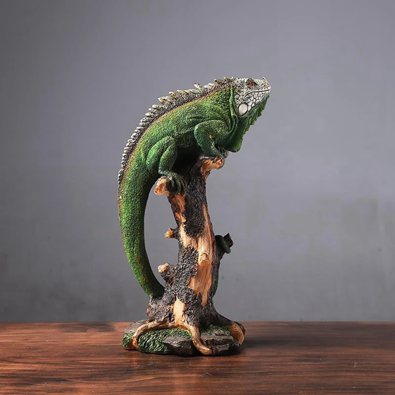 Wild Animals Statue, Resin Lizard Figure, Outdoor Garden Ornament For Patio Lawn Veranda, Easy To Use Fine Workmanship