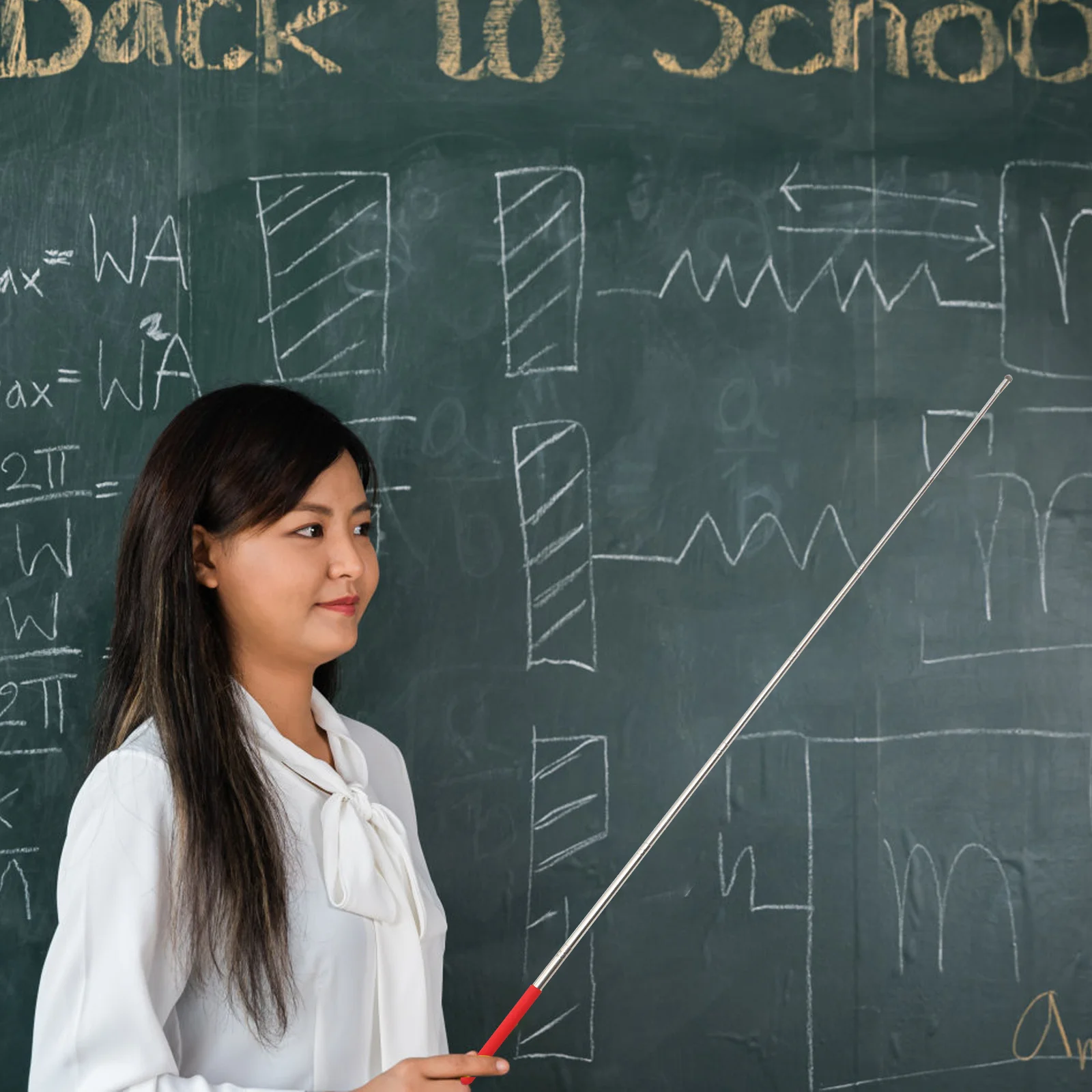 

Extendable Teaching Stick Sturdy Visitor Indicator Pole Easy Carry Long Service Life Perfect for Teachers Tour Guides