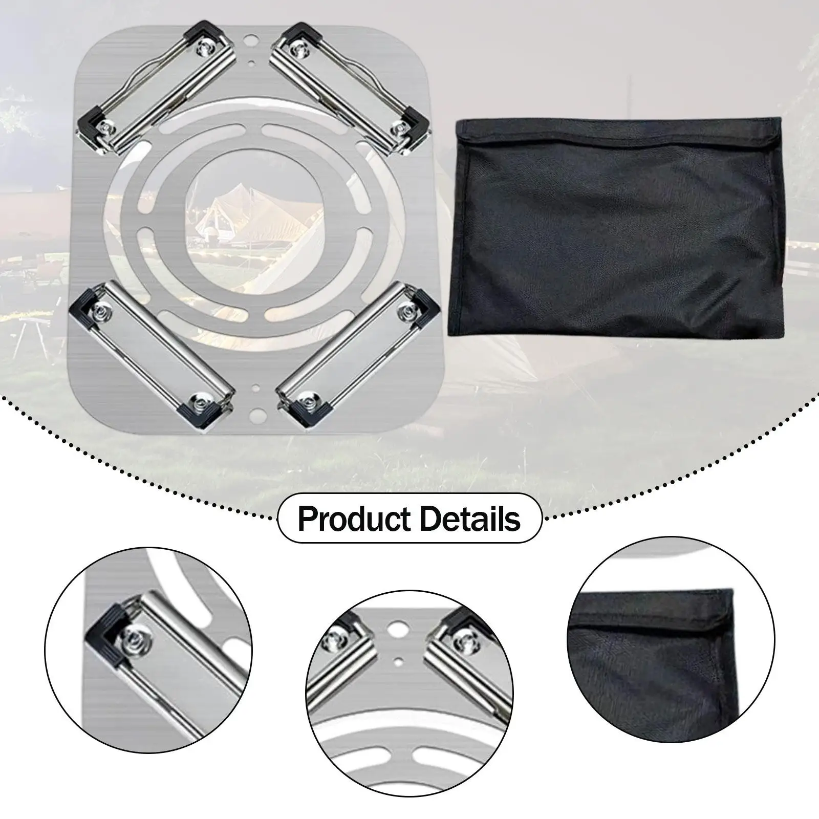 Tent Stove Jack, Stainless Steel No Punching Stoves Chimney Guard for Winter image 5