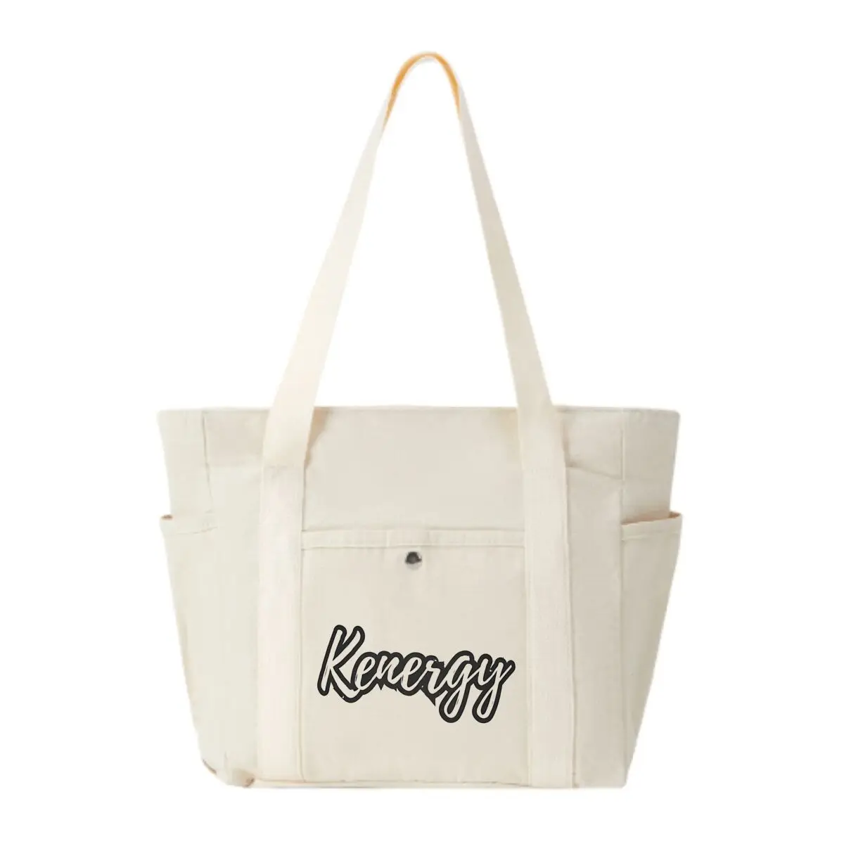 

Kenergy Text Art Large Capacity Shoulder Bag Multi-Pocket Casual Tote