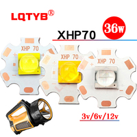 Cree XHP70.2 second generation, white, warm white, blue LED 20W 36W LED 3v 6v 12V, welded 16mm 20mm copper substrate
