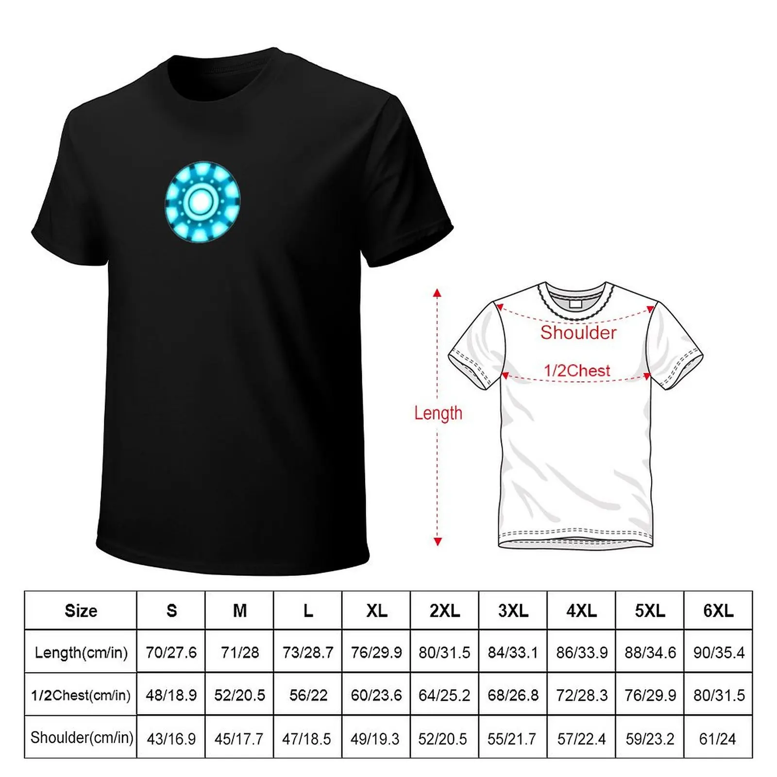 Arc Reactor Tony T-Shirt Mechanic Work Tee Shirt