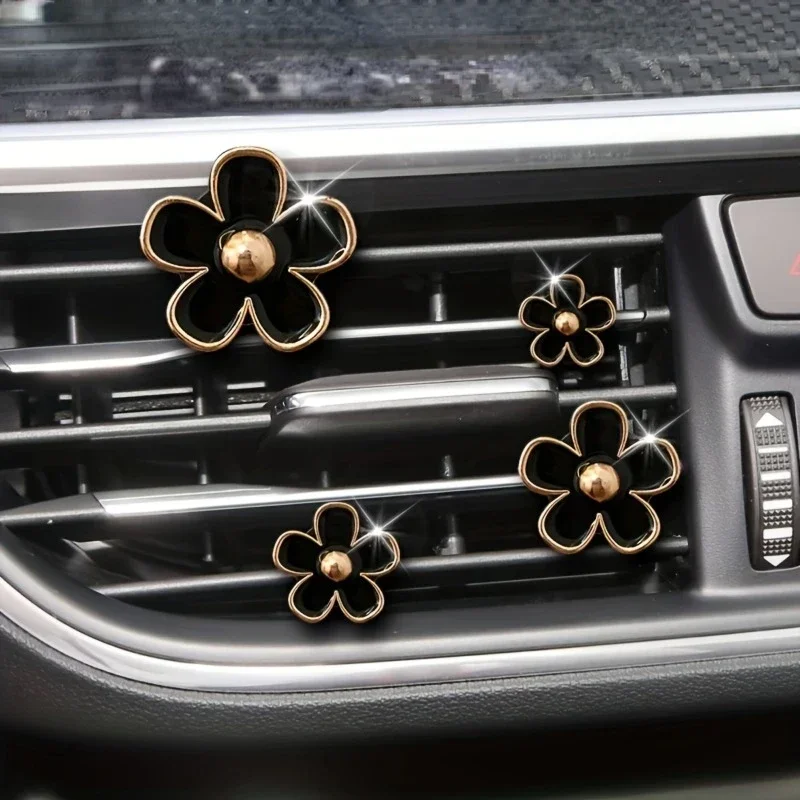 4Pcs/set Car Air Outlet Perfume Clip Cute Flower Aromatherapy Clip Mini Decoration Car Interior Accessories acesorios para autos