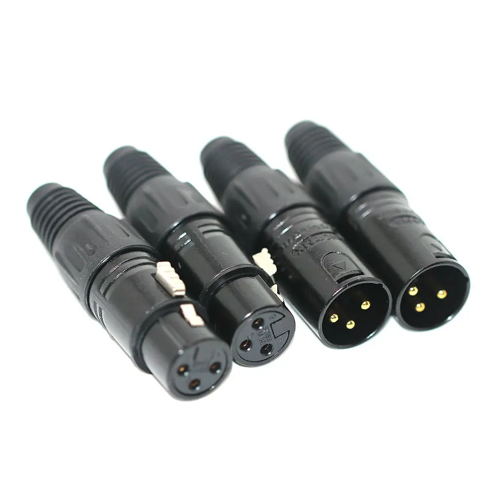 10pcs NEUTRIK XLR Connectors 3-pin Canon Gold Plated Plug NC3FX and NC3MX Microphones Microphone XLR connectors