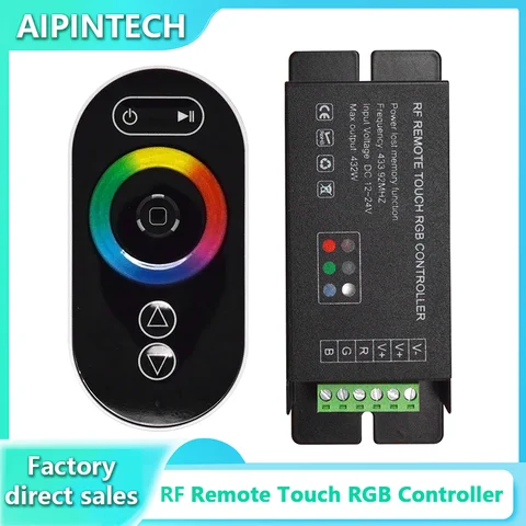 GT888LED colorful light with RGB controller touch 5 keys remote control iron shell DC light bar light box switcher