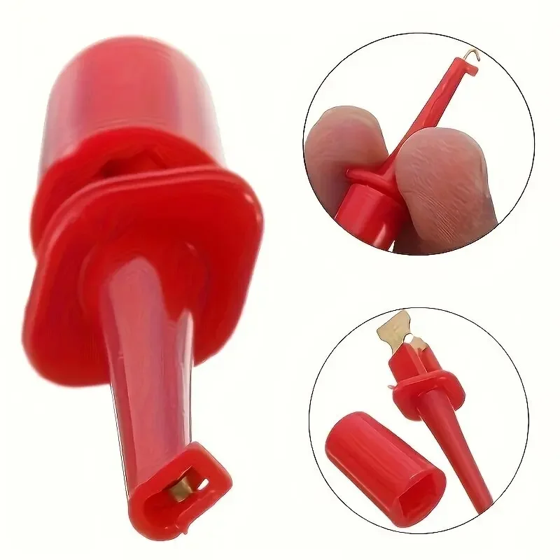 10Pcs Mini Single Test Hook Clip Test Probe For Electronic Testing IC Grabber Small Size Round Crocodile Clip Hook Test Clip image 6
