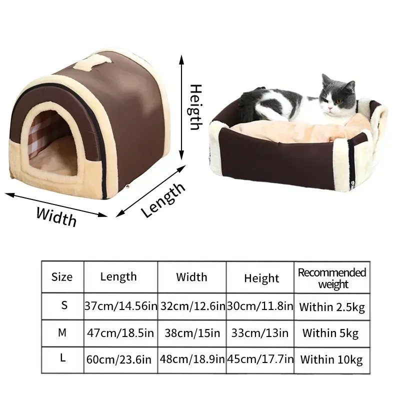 Big Dog Kennel Warm Winter Dog House Mat Detachable Washable Dogs Bed Nest Deep Sleep Tent for Medium Large Dogs House Supplies