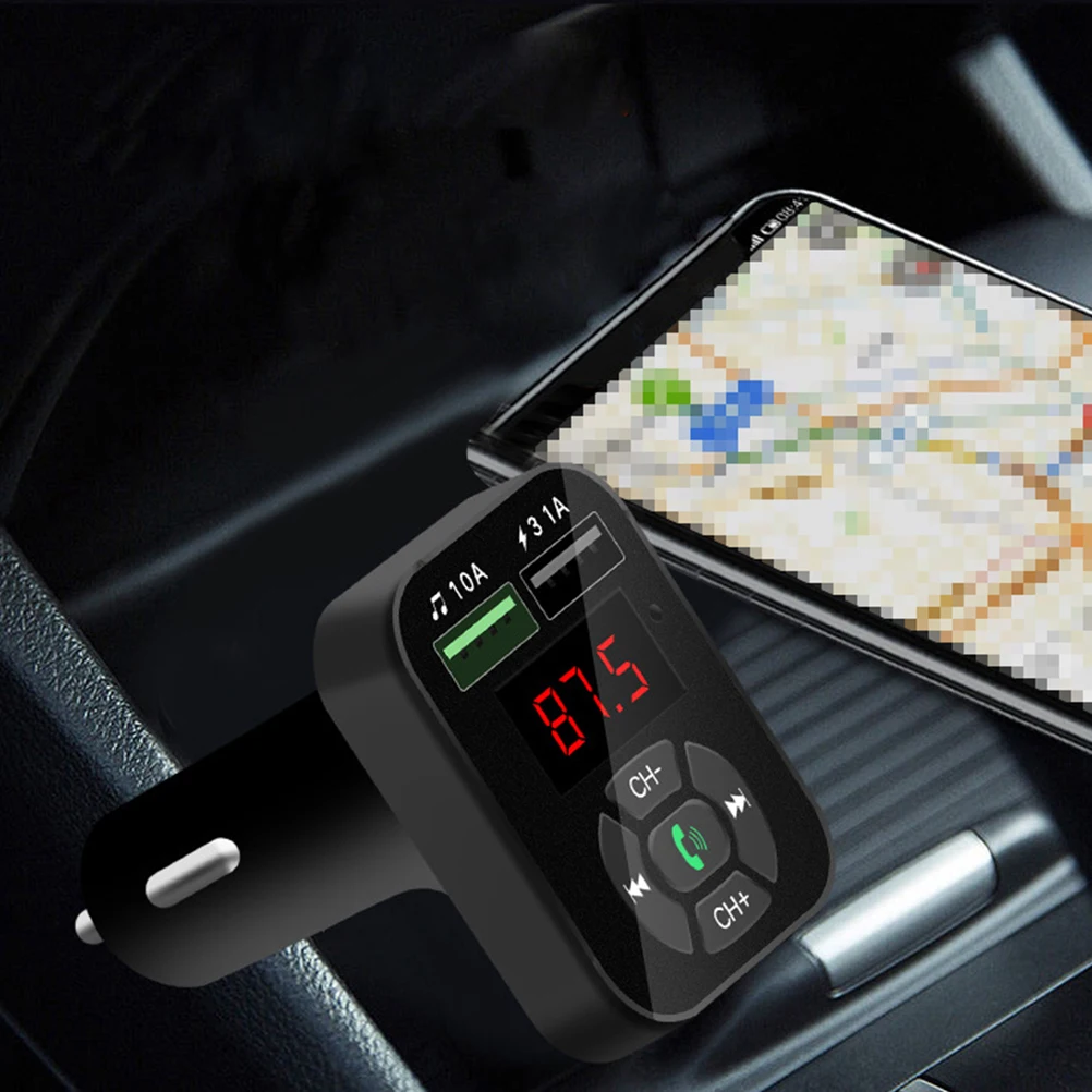

Car Mp3 Player Wireless Audio Adapter USB Hands-free Music Calls Assistant Abs Household