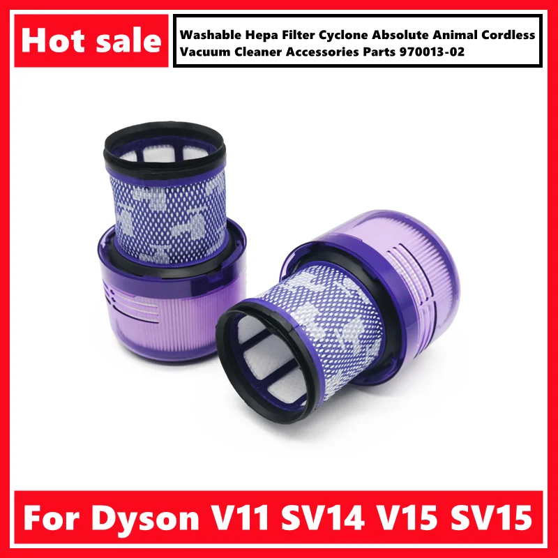 Filtro Hepa lavable para Dyson V11 SV14 V15 SV15 Cyclone Absolute Animal, accesorios de aspiradora inalámbrica, piezas 970013, 02