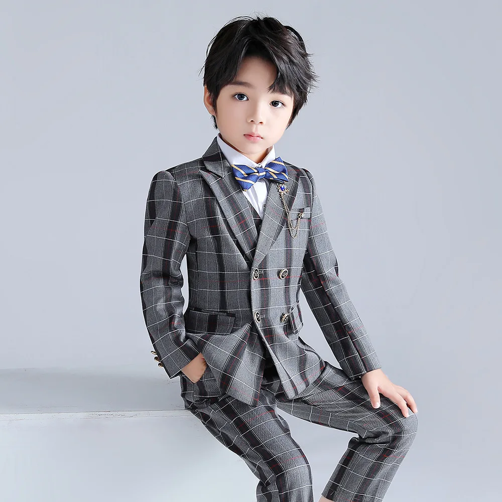 

New Arrival Boy Ceremonial Robe/Piano Performance Boy 5-piece Formal Suit/Birthday Party Suit/Flower Boy Suit3415