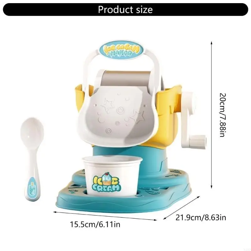 Korba ręczna zestaw do robienia lodów mrożona maszyna deserowa maszyna do lodów interaktywna maszyna do smoothie dla rodziców i