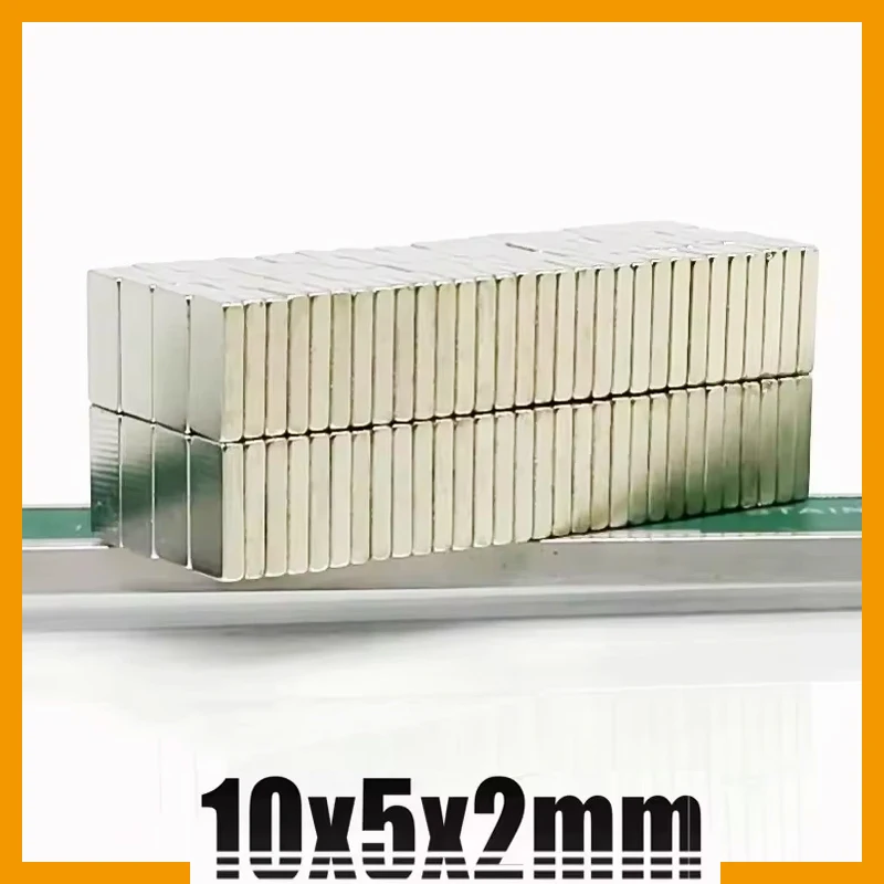 10X5x2mm 20/50/100/200/500Pcs Square Strong N35 Rectangular Magnets Materials 10x5x2 Super Strong Neodymium NdFeB Magnet