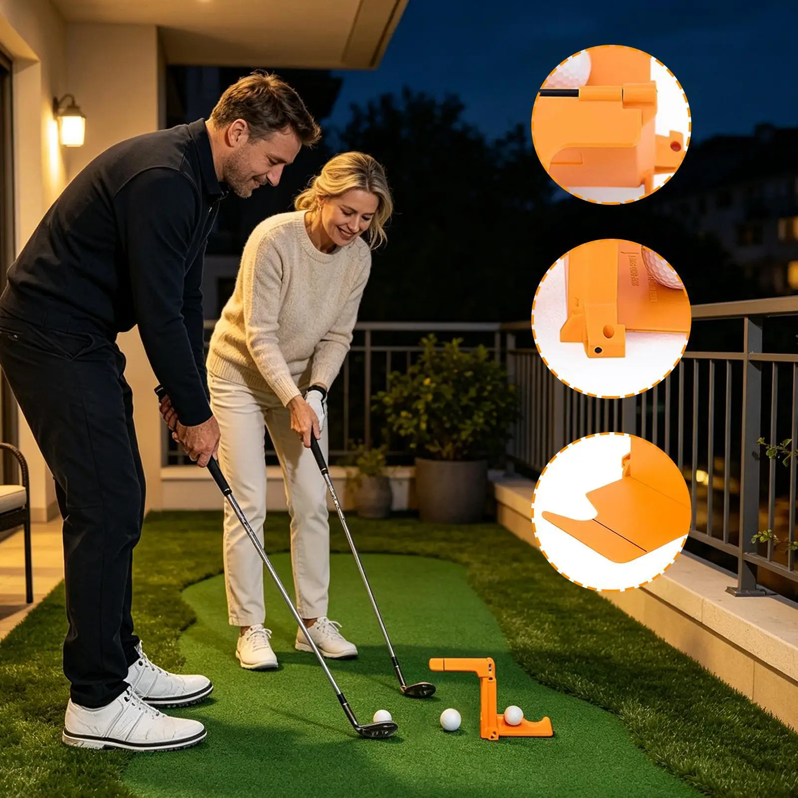 Golf Hitting Trainer Anti-slip Portable Putter Prcatice Accessory Golf Swing Training Equipment For Men Adults Enthusiasts