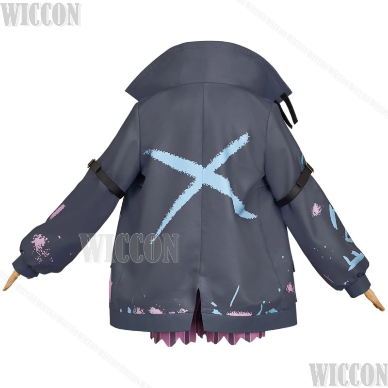 Jinx Impostazione Vestito Arance S2 Anime Gioco LoL Costume Cosplay Parrucca Blu Cappotto Oversize Vestito Ragazza Sexy Donne Halloween Personalizzato