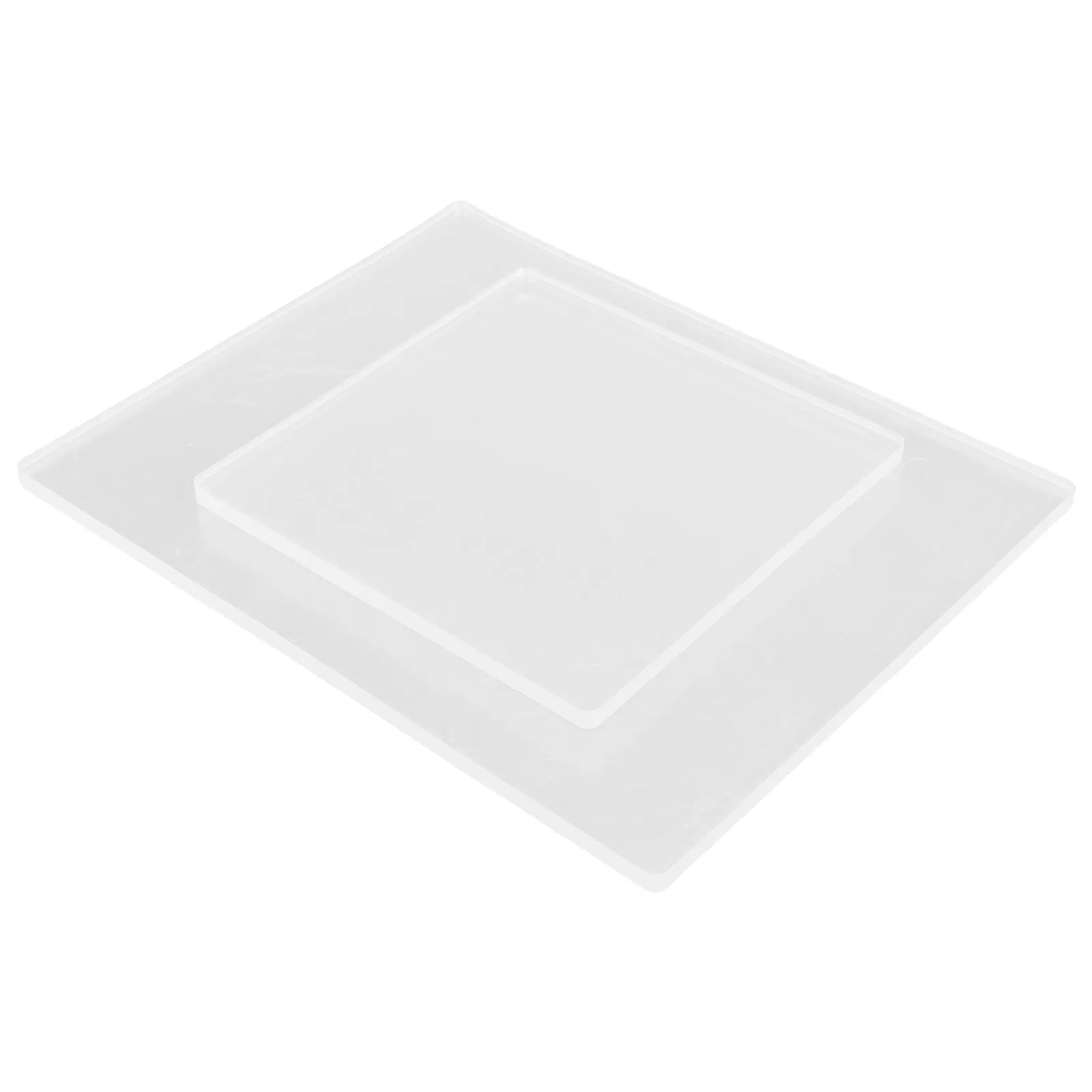 2Pcs Reusable Transparent Gel Printing Plate Set Art Supplies DIY Printmaking Journaling Scrapbooking Block Ink Pad