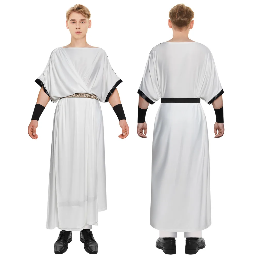 

Medieval Retro Ancient Greek Cosplay Costume Full Set Arab Prince Uniform for Men Adult Halloween Carnival Party Suits Roleplay