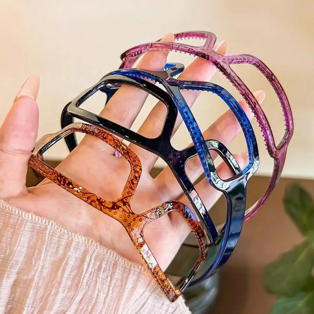 Women Headband Anti-slip Teeth Glasses Frame Design Hair Band Acrylic Material Hair Hoop Hair Accessories