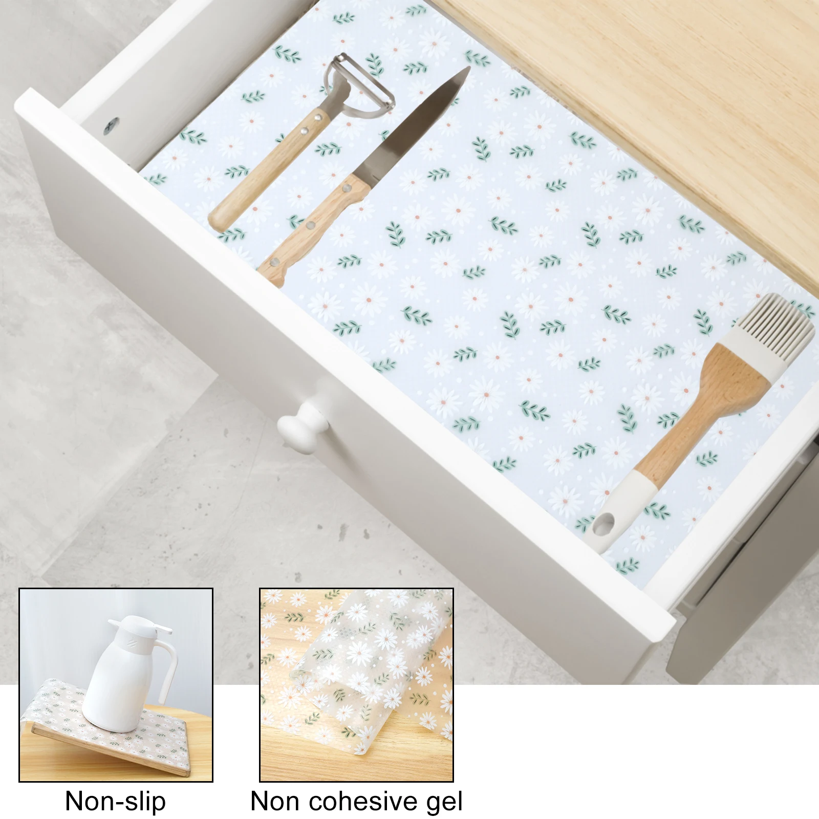 EVA Cabinet Mat Drawer Refrigerator Shelf Liner Waterproof Mat Environmentally Cupboard Cover Placemats Table Pad Non-Adhesive