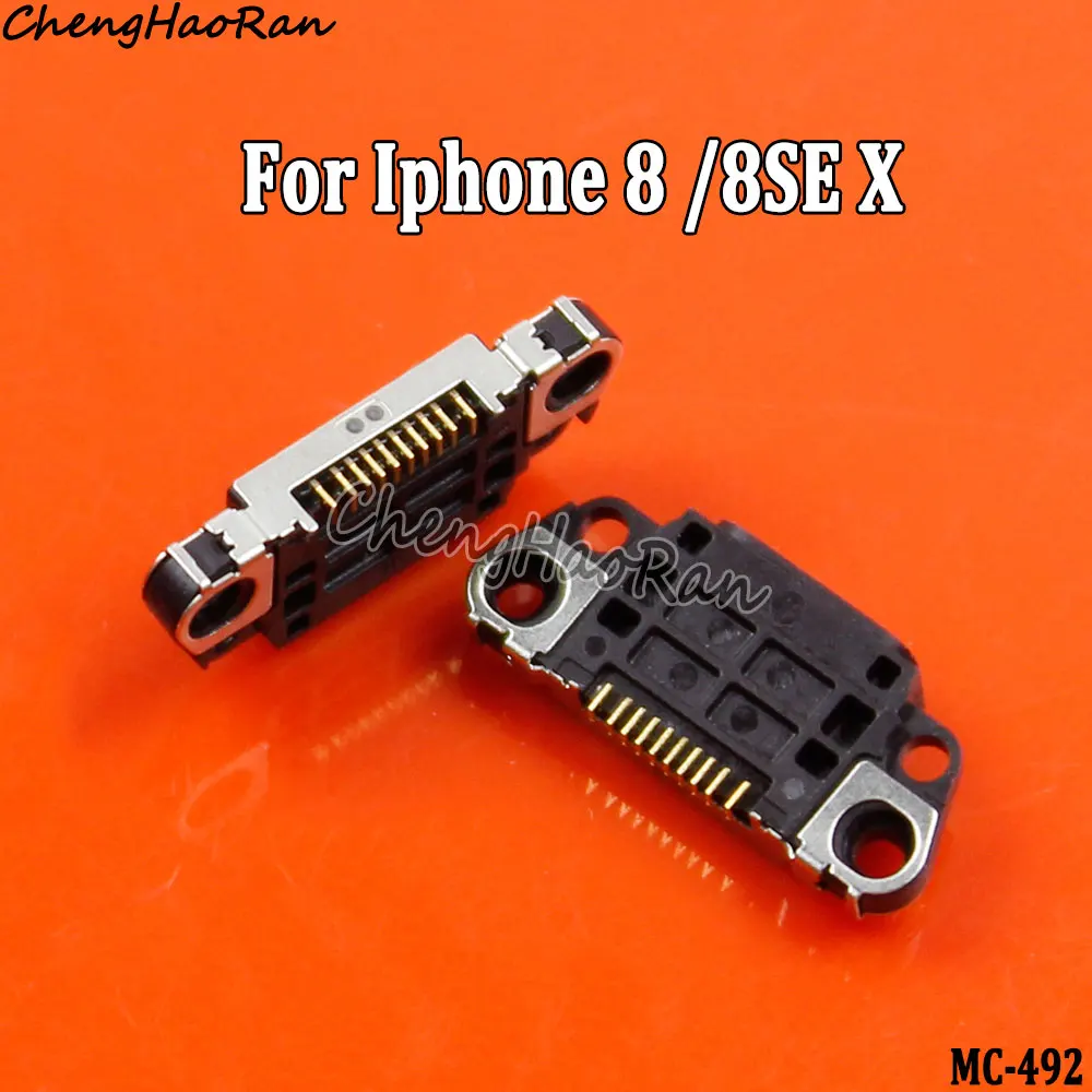 2Pcs Replacement USB Tail Plug Charging Port Port Plug For iPhone 4S 5 6 6S 6sPlus 7 7Plus 8 8SE X 8X USB Power Socket Connector