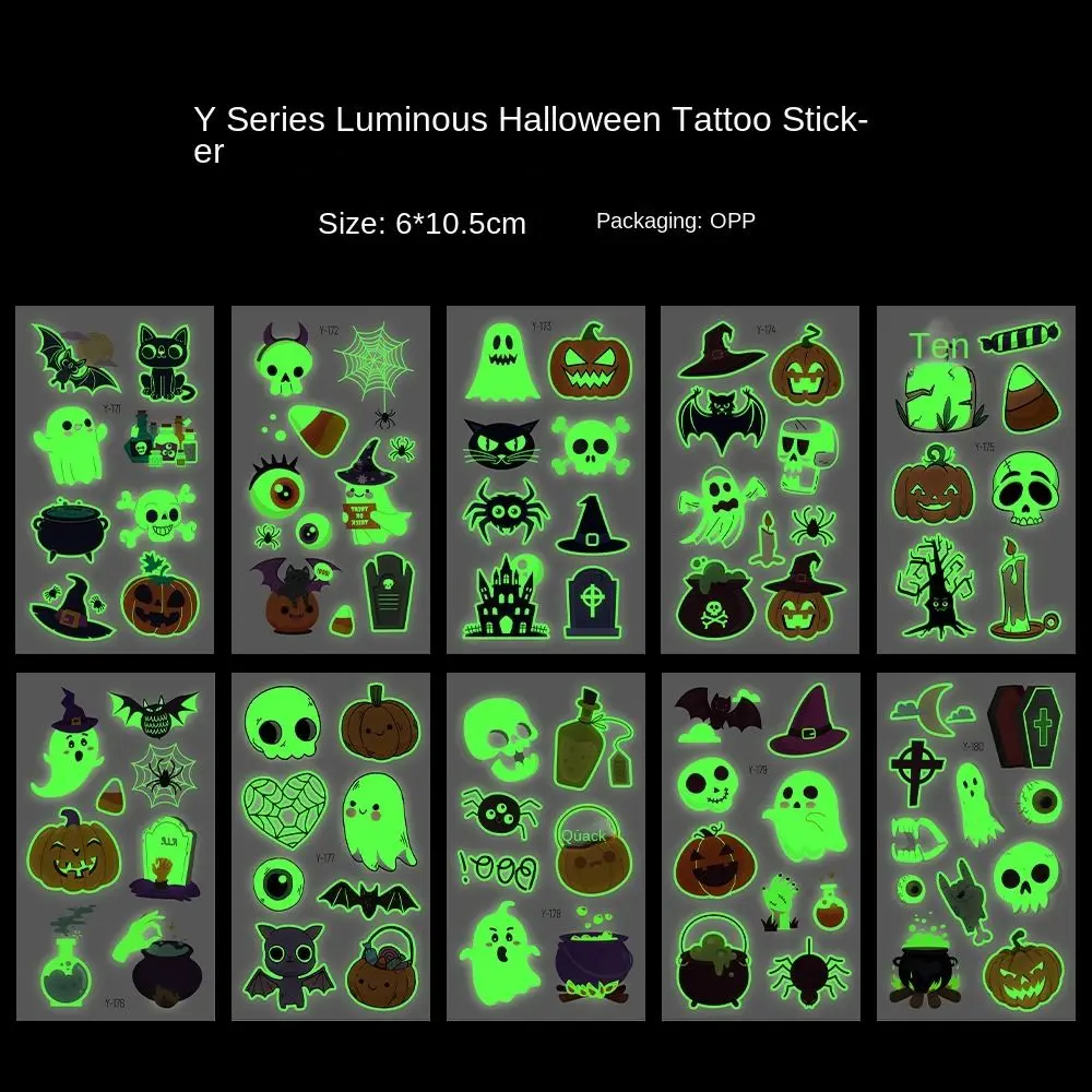 10 Stuks Fluorescentie Gloeiende Spinnenweb Stickers Tijdelijke Waterdichte Halloween Decoratie Stickers Stickers Body Art