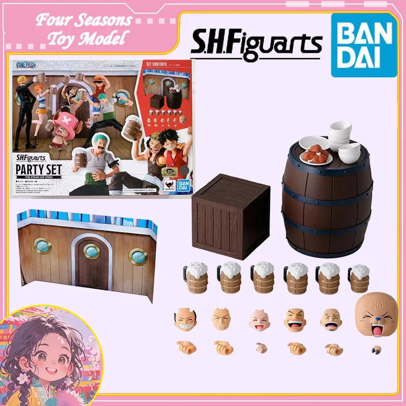 

Fast Shipping Bandai Anime ONE PIECE SHF PARTY SET -THE STRAW HAT CREW- Original Model Toys Action Figure Collectible Ornaments