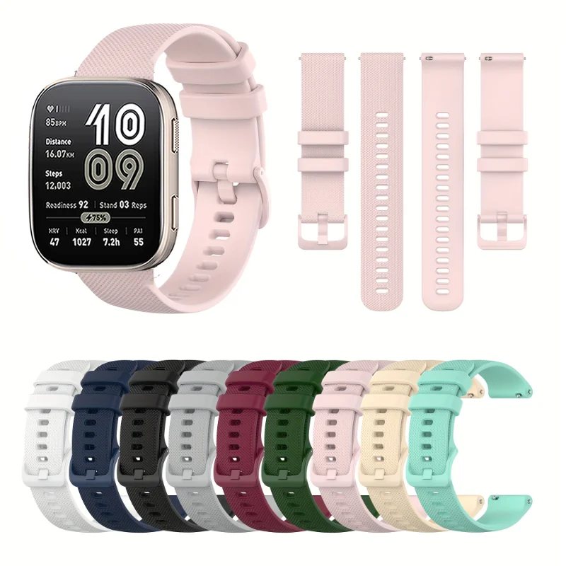 Sports Silicone Strap For Amazfit Bip 6 5 Bip6 Smartwatch Band Amazft Bip 6/GTS/GTR 4 20mm 22mm Breathable Wristband Accessories