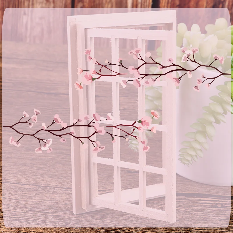 

Миниатюрные деревянные окна для кукольного домика 1:12, 12 квадратных ячеек, модель, декор для дома