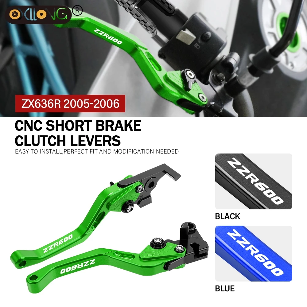 

CNC Aluminum Motorcycle Short Brake Clutch Levers Accessories Parts For Kawasaki ZX636R ZX-636R 2005-2006 ZX 636 R