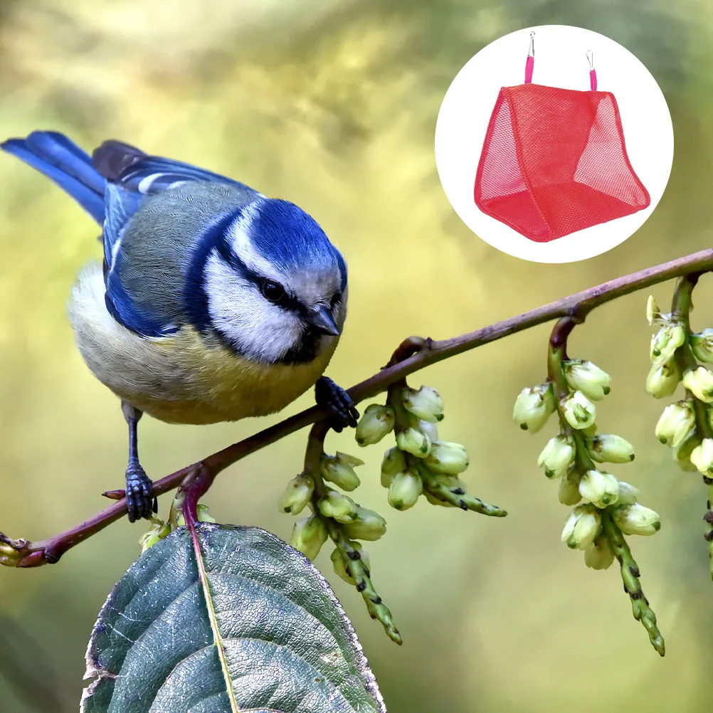 

Summer Hanging Bird Bed Parrot Hammock Small Red Breathable Mesh Durable Material Easy Installation Pet Supplies Bird Toys