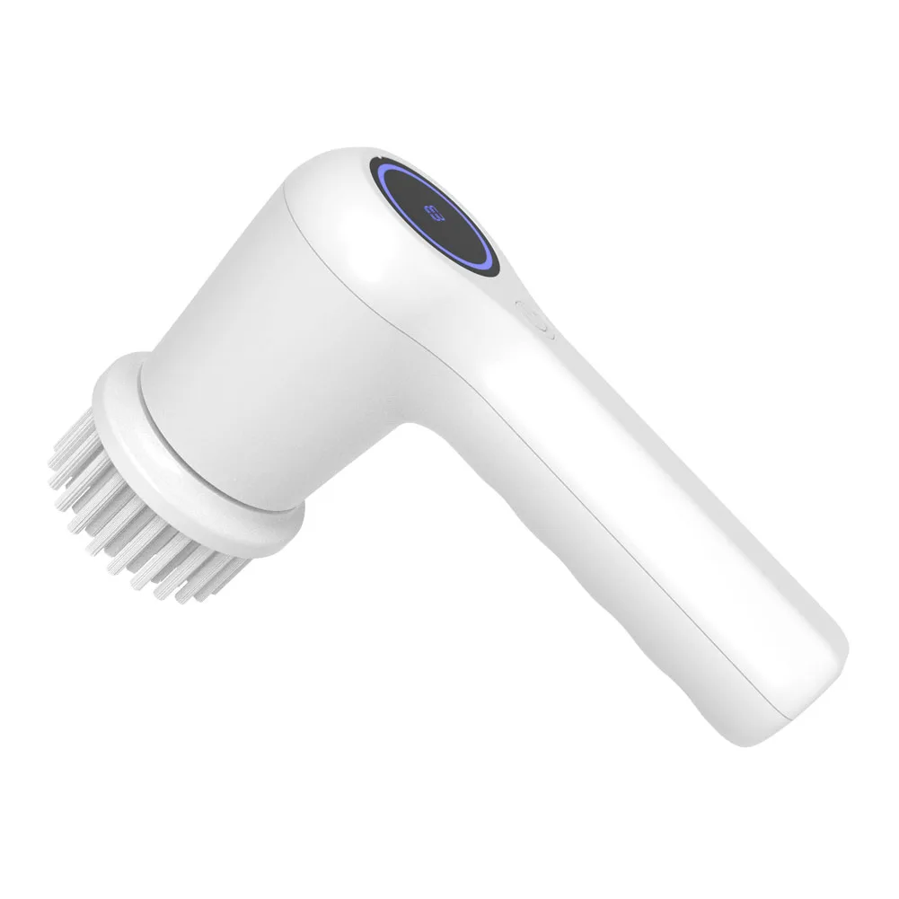 Geerlepol OEM wholesale Electric Cleaning Brush Portable Handheld Scrub With 4 Replaceable Heads For Bathroom Tile Floor Bathtub