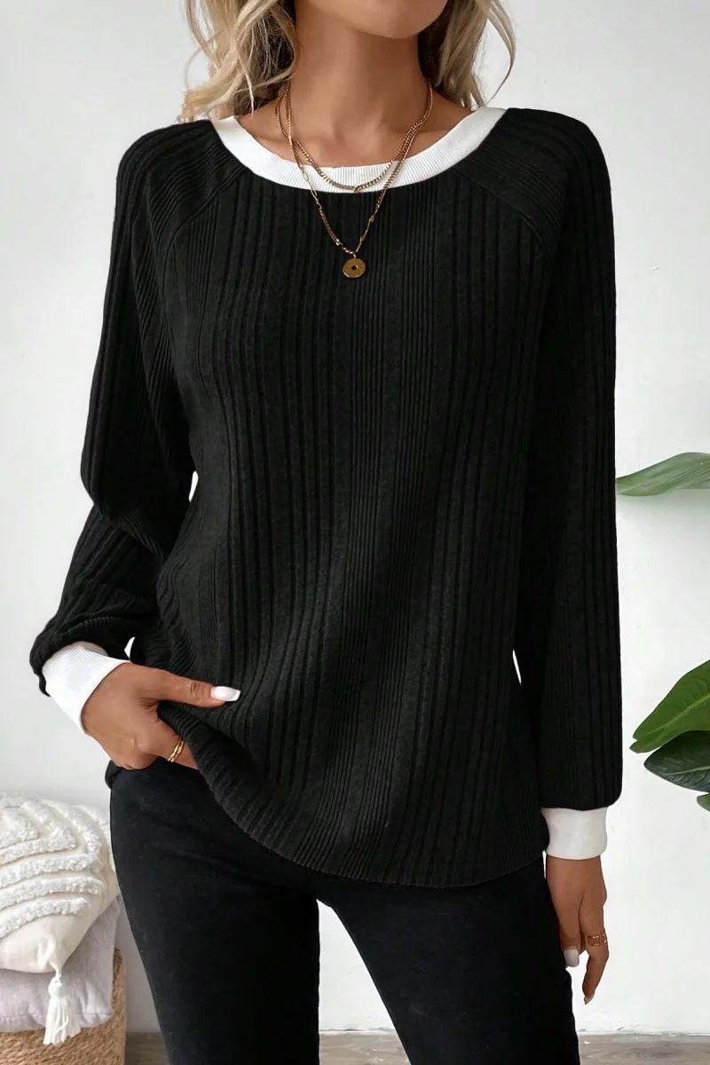 Patchwork Knitter Winter Long Sleeve Sweaters Women Sexy Slim Y2K Vintage Fashion Kpop Pullover Cheap Clothes Woman Sweater Tops