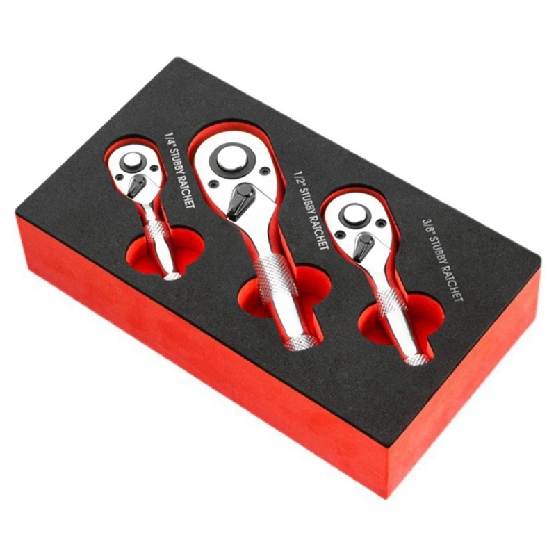 1Set 72-Tooth Quick Socket Ratchet Wrench Large, Medium And Small Flying Two-Way Horn Short Handle Mini Auto Repair Wrench CR-V