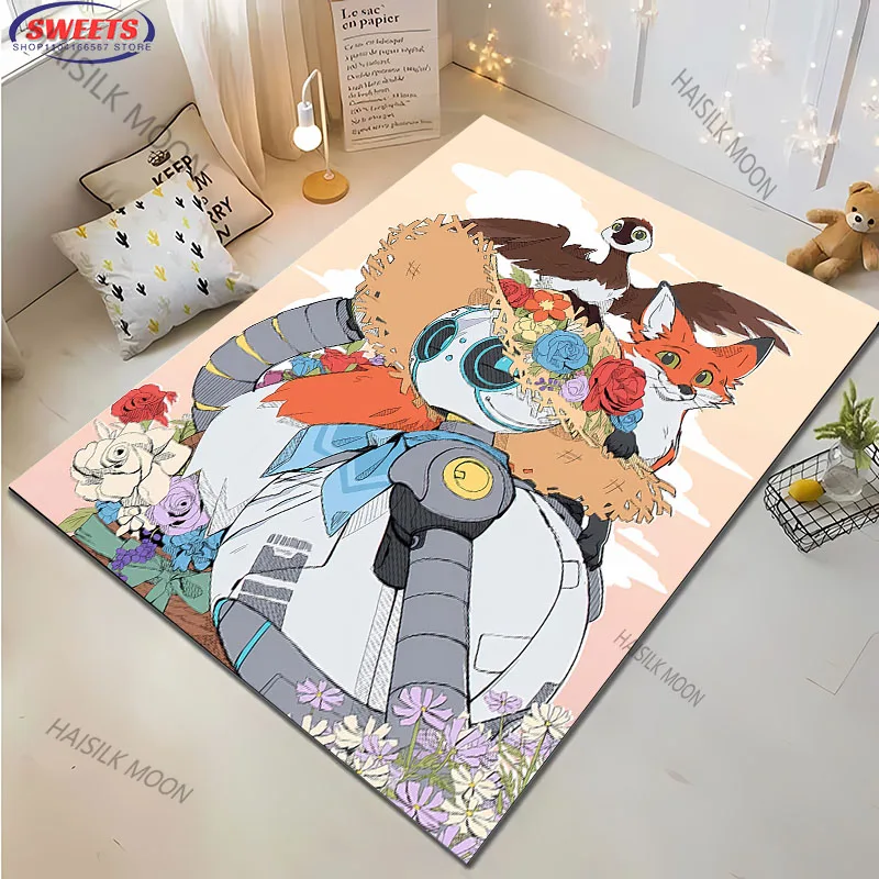 15 Größen T-The Wild R-R0b0t Anime-Teppich Neue Version! Teppich für Wohnzimmer, Schlafzimmer, Kinderzimmer, langlebige, maschinenwaschbare Matte