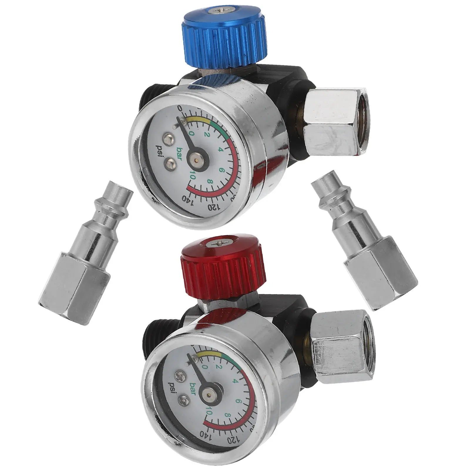 1Set Pneumatic Pressure Regulator with Gauge Stable Airflow Regulator Valve for Automotive Painting Furniture