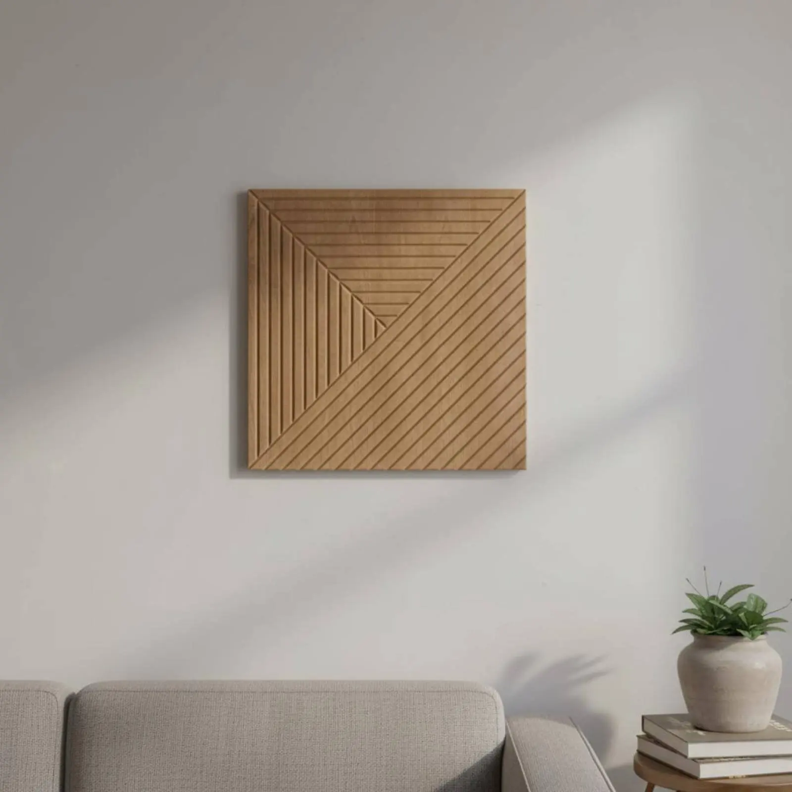 Wood Grain Acoustic Panel Reduce Reverberation Three-Dimensional Decorative Wall Panel autoAdhesive Acoustic Foam Flame - view 3