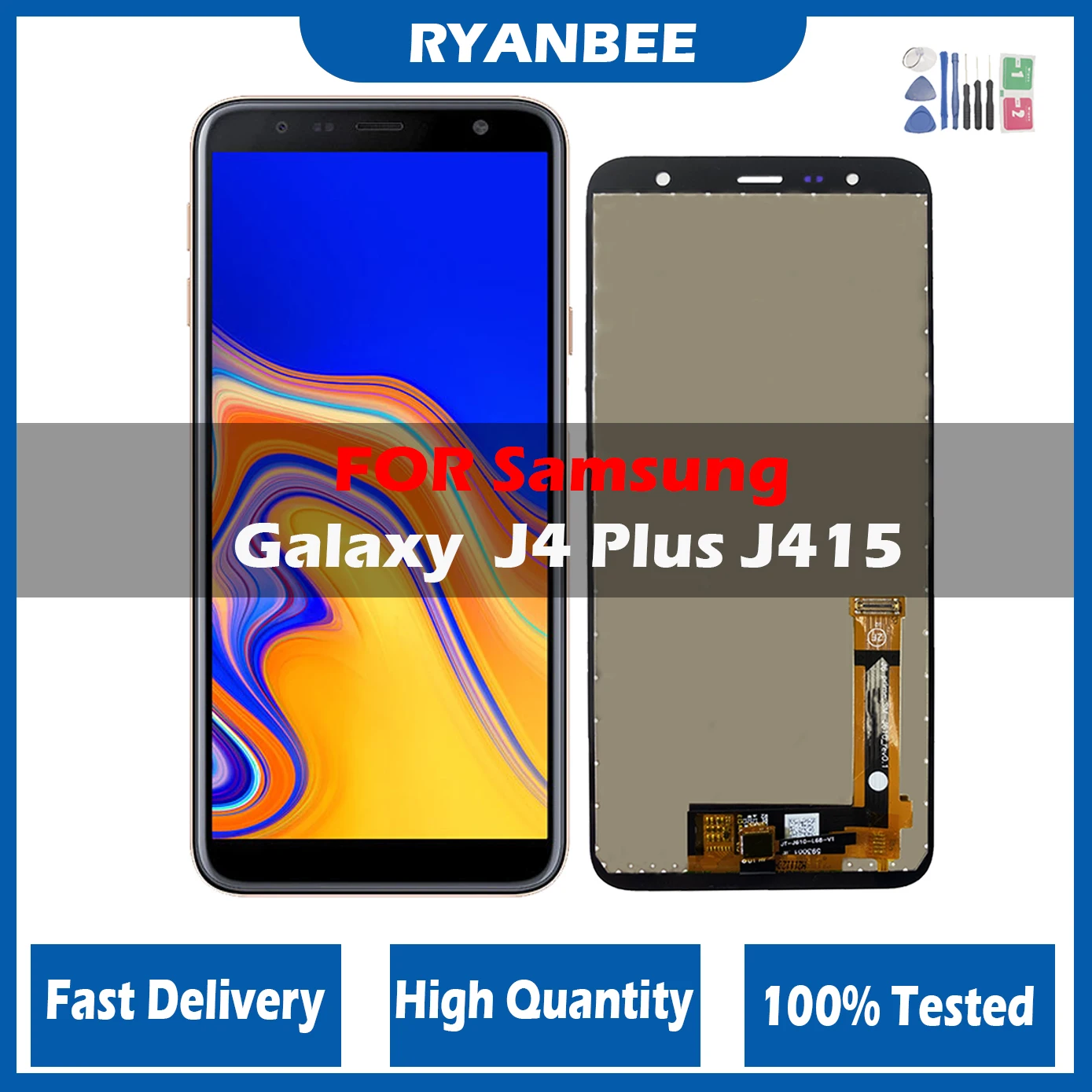 100% Tested For Samsung Galaxy J4+ J415 SM-J415F J415FN LCD display Touch Screen Assembly for Samsung J4 plus J415 lcd screen