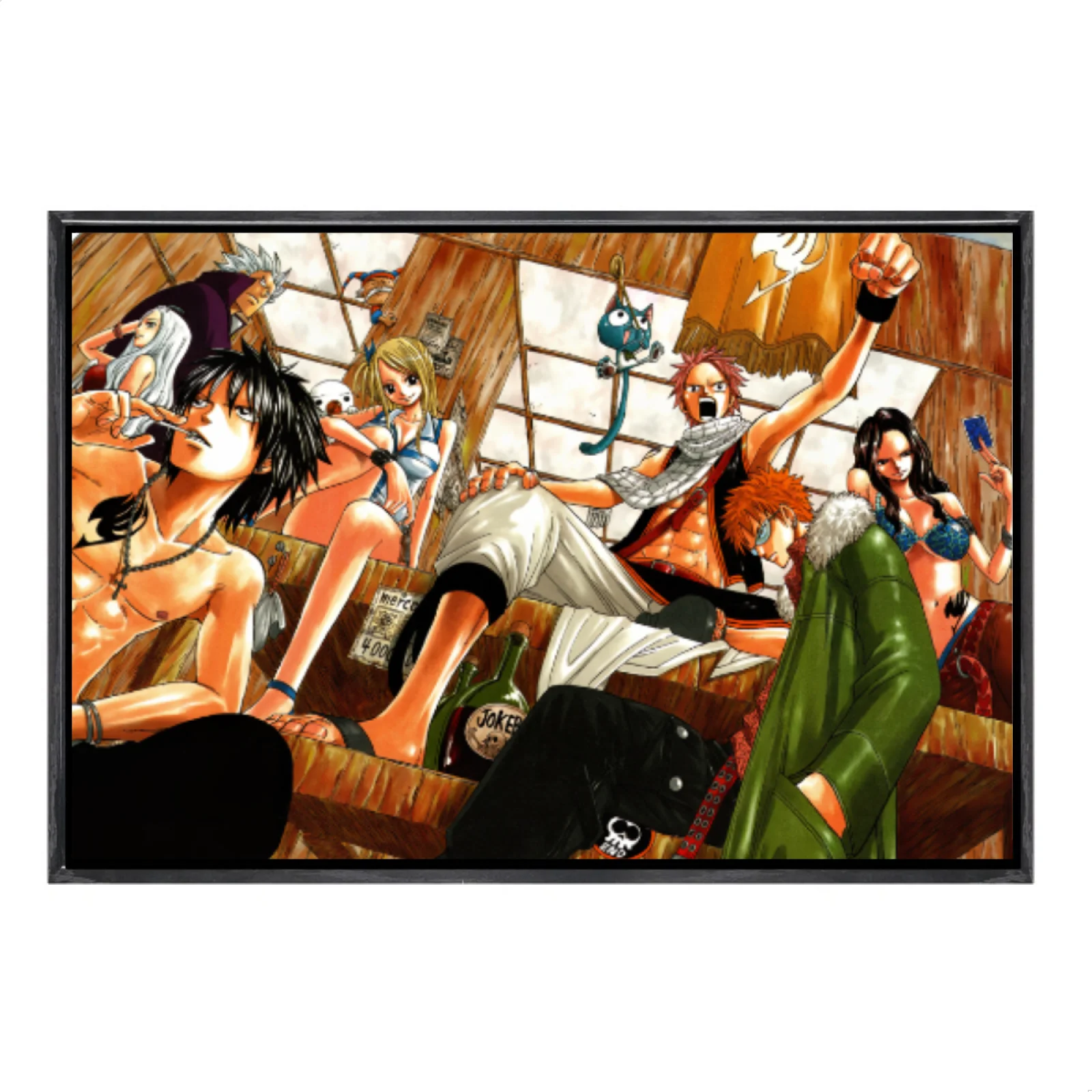 

Japanese Manga Multi-Size Canvas Poster Double Framed Wall Art,Fairy Tail Home Decor for Living Room Bedroom