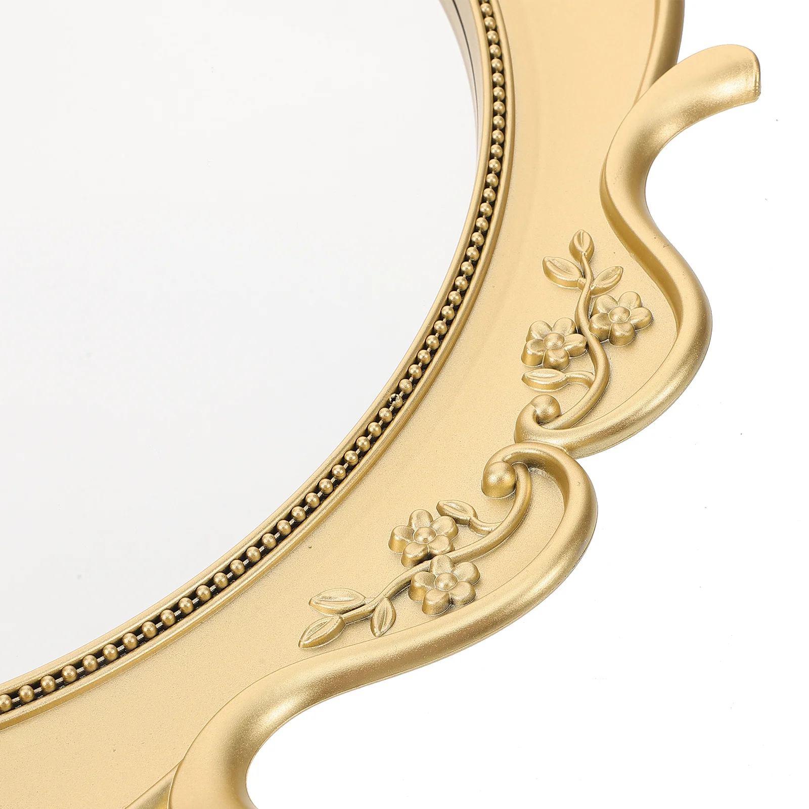 Mirror Vanity Tray Plastic Jewelry Desk Organizer for Rings Earrings Perfume Makeup Display Decorative Jewelry Tray