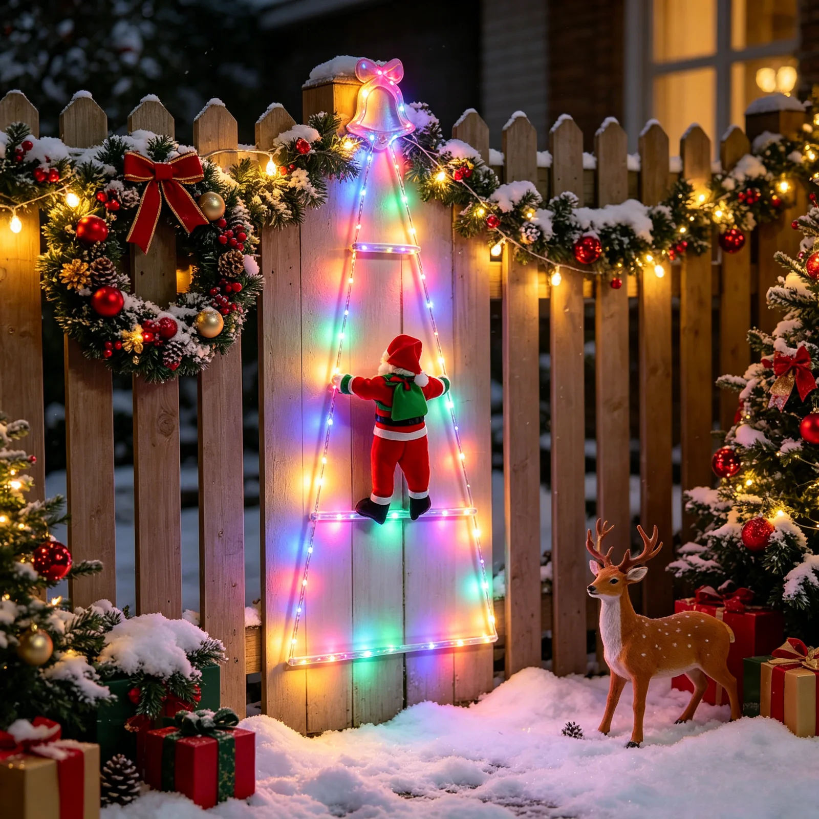 Luci a Scala Natalizie con Bab - Santa'S Elves Holiday Lighting & Decor Llc recensione e prezzo