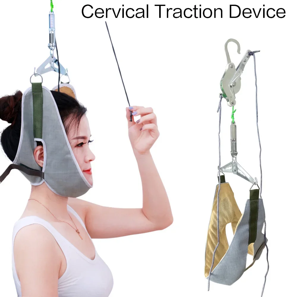 Cintura di trazione cervicale Fascia per barella per il collo Recupero delle vertebre Cinghie di fissaggio elastiche per il collo Terapia per bambini adulti Assistenza sanitaria