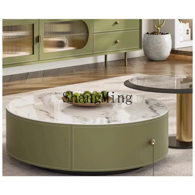 

ZHB rock panel TV cabinet coffee table combination modern simple TV cabinet living room floor cabinet G