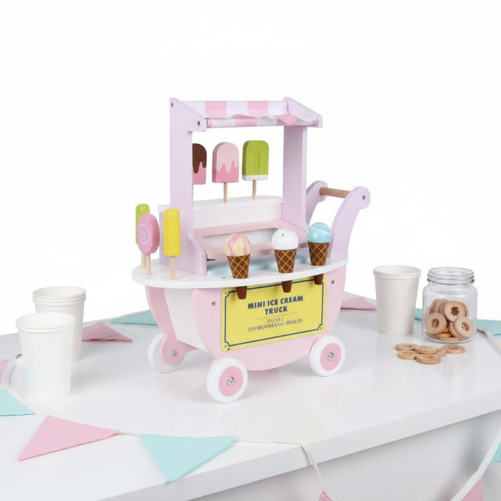 wooden-ice-cream-trolley-rollable-wheels-wooden-play-trolley-kids-ice-cream-stand-social-interaction-toy-for-preschool