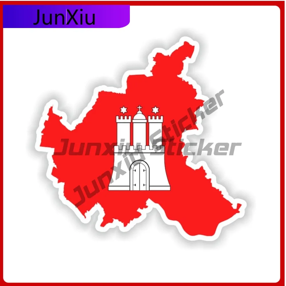 

Hamburg Germany National Emblem Map Shape And Outline Vinyl Decals Graphics Rv Stickers Accessories Waterproof Car Vintage Suv