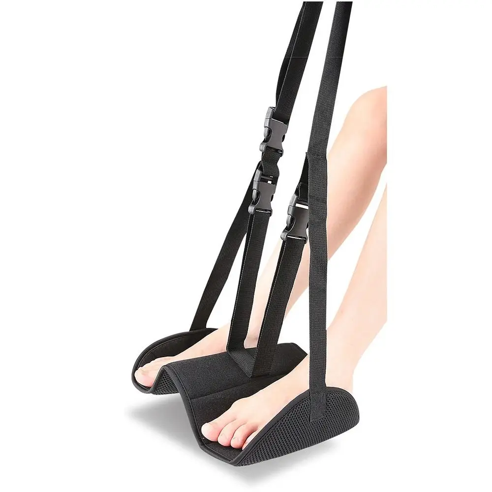 Adjustable Airplane Foot Hammock Lightweight Comfortable Airplane Foot Rest Portable Breathable Travel Hanging Footrest